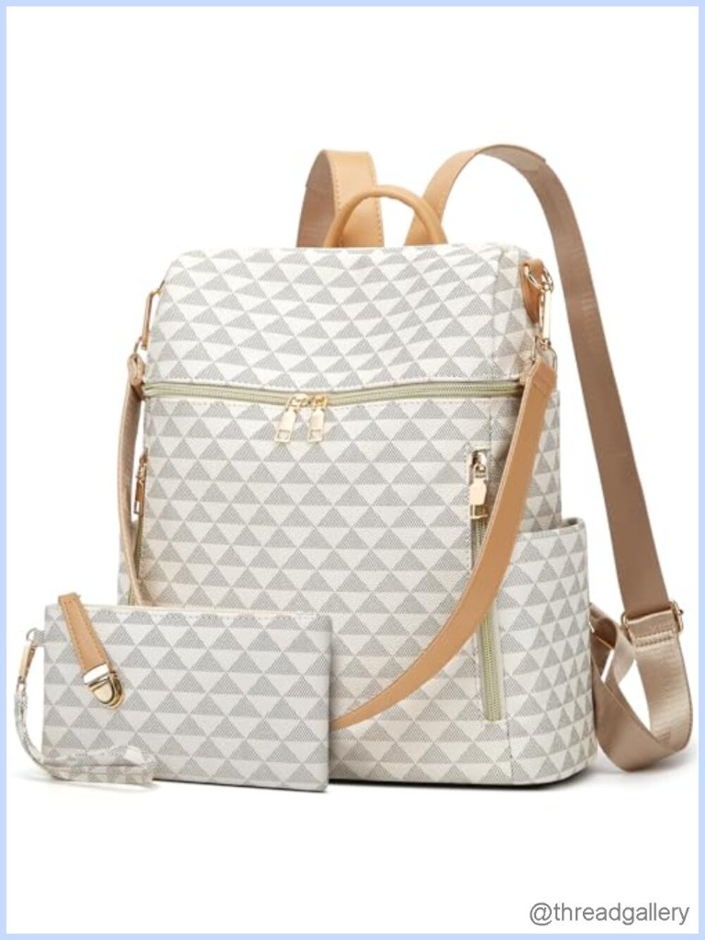 PU Leather Backpack Purse Women Casual Travel Bag